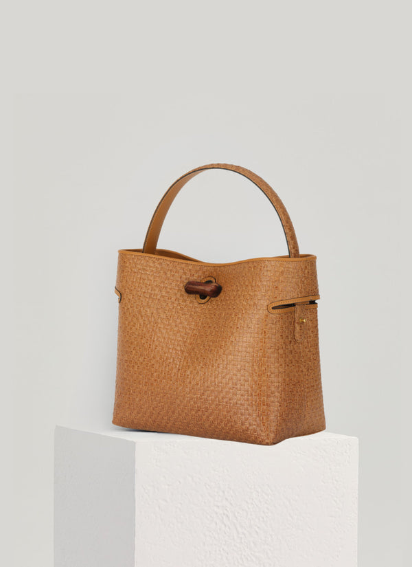 Gaia Raffia Bag - Walnut