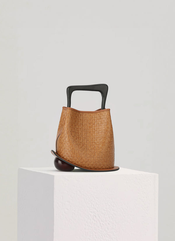 Ozzy Raffia Bag - Walnut